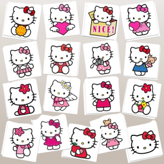 Suministros de fiesta de cumpleanos de gatitos 34 tatuajes