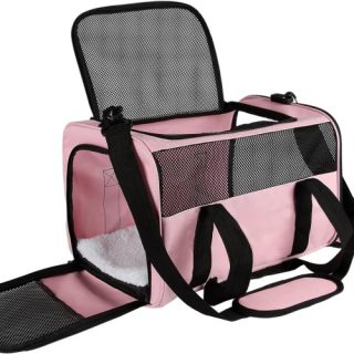Bolsa de transporte para mascotas de lados suaves –  ROSA