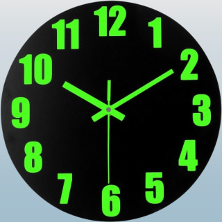 Reloj de pared luminoso reloj de pared de madera de 12 pulgadas con movimiento silencioso y función brillante