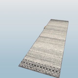 Alfombra marroquí lavable de 2 x 6 pies ultra suave