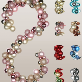 Guirnalda de bolas de Navidad de 6 pies inastillable