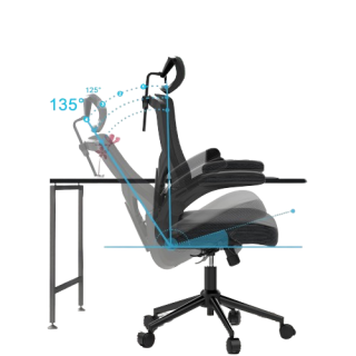 Silla de oficina de malla Respaldo alto