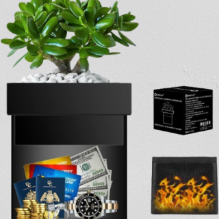 Maceta de desviación de acero segura con bolsa de dinero ignífuga y cerradura 4X4X6 pulgadas