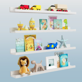 Estantes para libros montados en la pared juego de 4