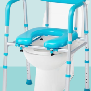 Asiento de inodoro elevado ajustable de ancho