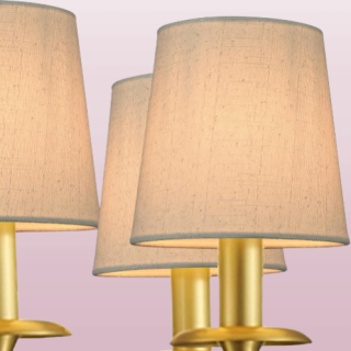 Juego de 6 pantallas de lampara de arana con clip