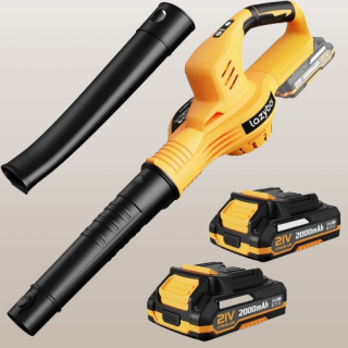 Soplador de hojas inalámbrico con 2 baterías y cargador