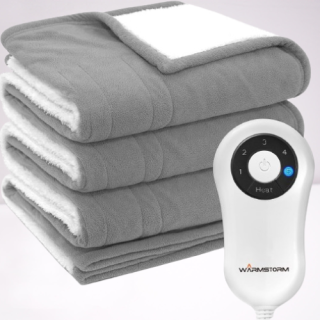 Manta térmica eléctrica color gris / blanco