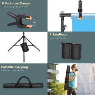 Soporte de telon de fondo de fondo ajustable