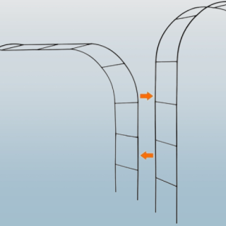 Enrejado de arco de jardín cenador de metal duradero verde