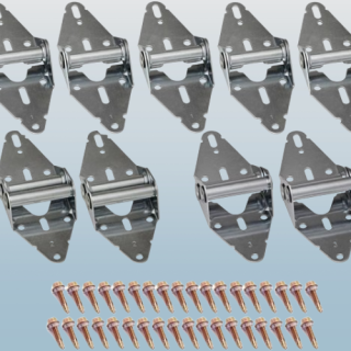 Bisagras de puerta de garaje 9pcs con acabado galvanizado resistente a la corrosión residencial