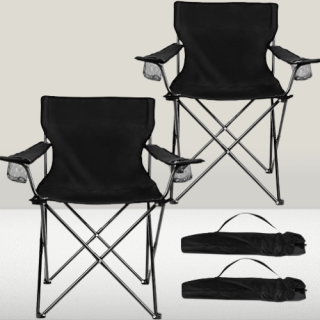 Juego de 2 sillas plegables para Camping o Playa
