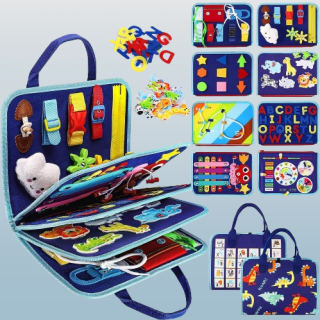 Tablero sensorial para actividades educativas para aprender habilidades motoras finas