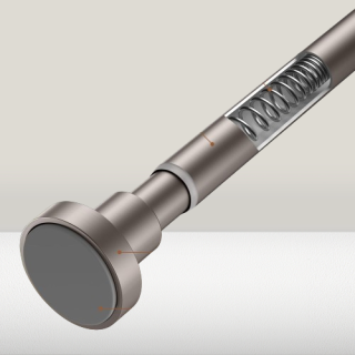 Barra de cortina de ducha ajustable de 61&ampquot a 75&ampquot sin perforación antideslizante