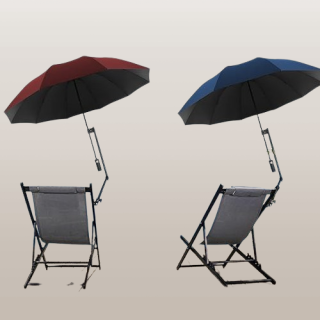 Sombrilla de playa con abrazadera universal  ajustable AZUL