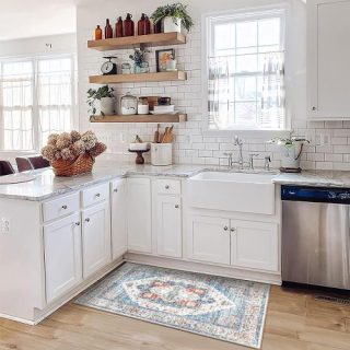 Alfombra de área de 8 x 10  pies color gris claro