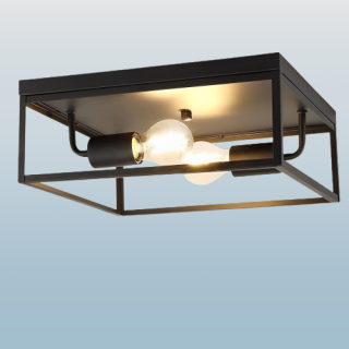 Lámpara de techo industrial rústica de 3 luces