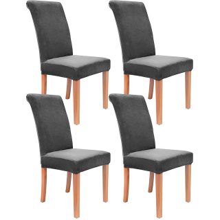 Fundas para silla de comedor elásticas Gris