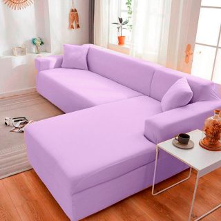 Protector de Sofá en L funda ajustable Lila Derecho