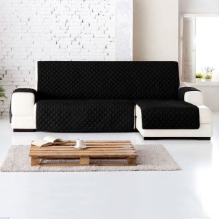 Protector Sofá en L Negro-Gris Lado Derecho