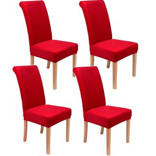 Fundas para silla de comedor elásticas Rojo