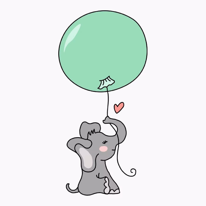 Cute Baby Elephant Balloon