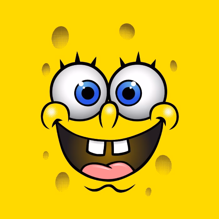Happy sponge face