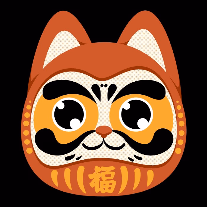 Daruma Cat