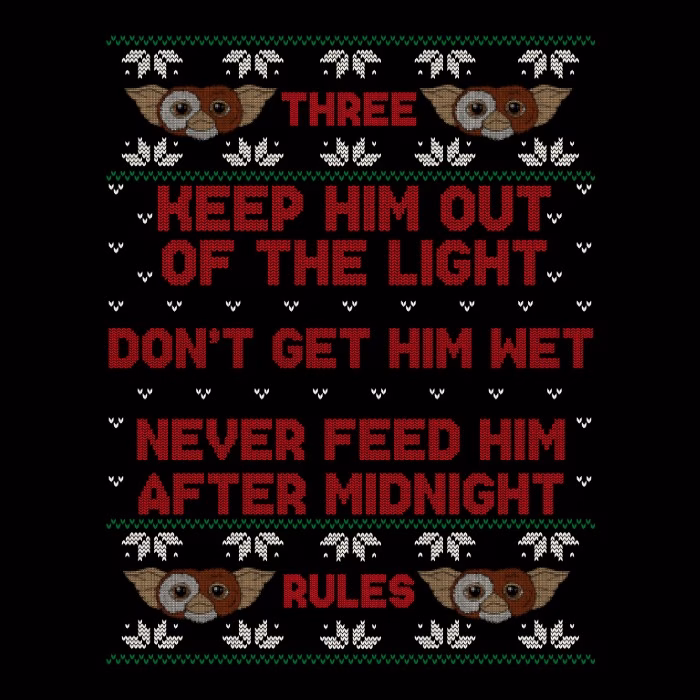 three rules gizmo igly sweater shirtwoot