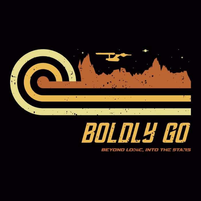 retro vintage starfleet w