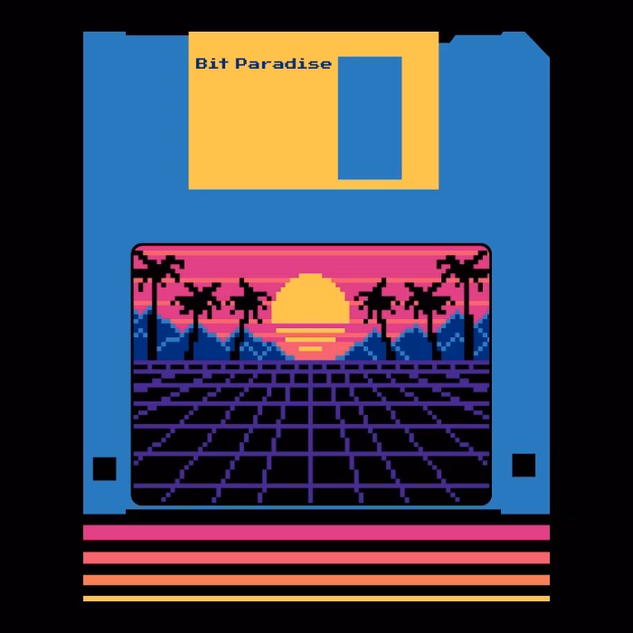 bit-paradise-retro-sunset-floppy-disk