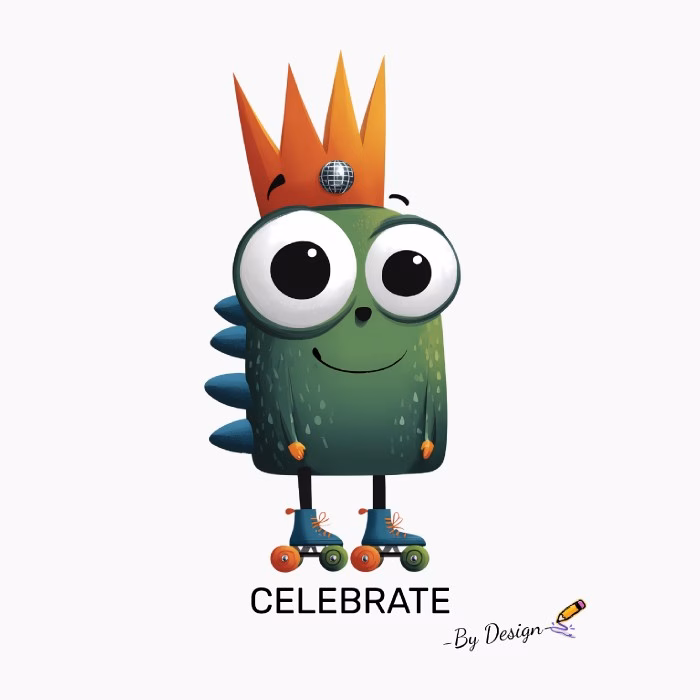 Camiseta Personaje Divertido con Corona CELEBRATE – By Design