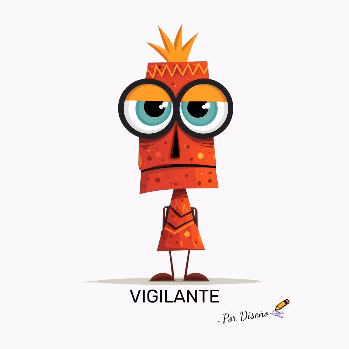 Personaje Vigilante Diseño Original para Adultos con Humor y Estilo