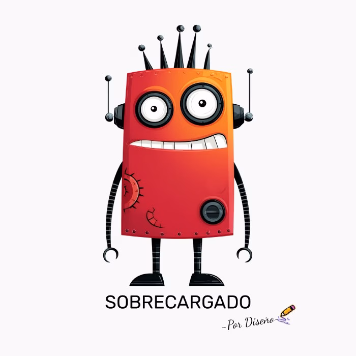Robot Sobrecargado | Camiseta Divertida Geek para Adultos