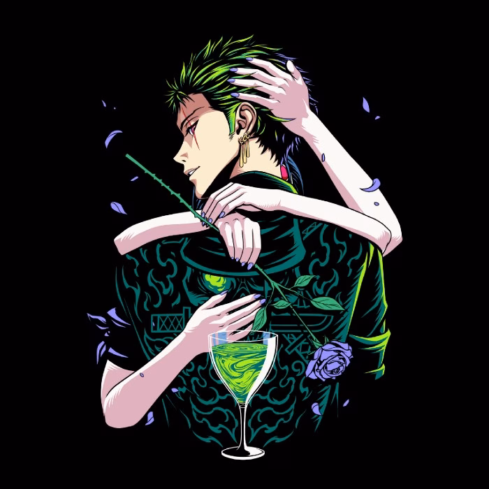 Cazador de piratas demonio saliendo con un niño demonio