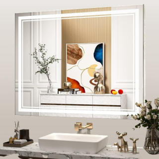 Espejo de baño LED iluminado de 40 x 32 pulgadas