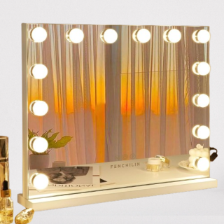 Espejo de tocador con luces iluminado 14 bombillas LED