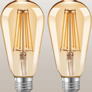 Bombilla de filamento LED con detección automática de luz de encendido/apagado