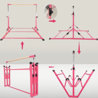 Barra de gimnasia plegable actualizada con base mas resiste
