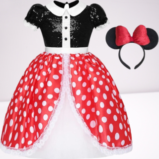 Disfraz de lunares para niña pequeña con lentejuelas ideal para halloween