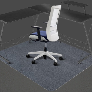 Tapete de silla de oficina de 63 x 51 pulgadas para suelos