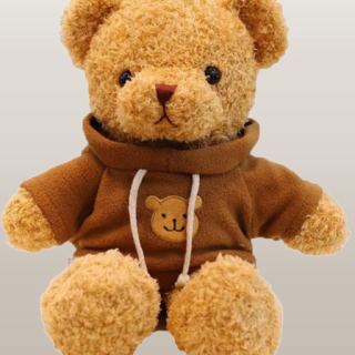 Osito peluche suave con capucha