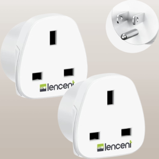 Adaptador de enchufe de Reino Unido a Estados Unidos paquete de 2