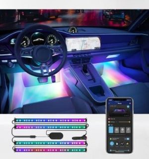 Tira de luces LED inteligentes para automóvil con 4 modos