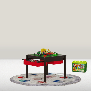 Mesa de juego de construccion para ninos 2 en1