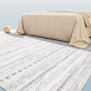 Alfombra de área de 5X7 pies para sala de estar /GRIS