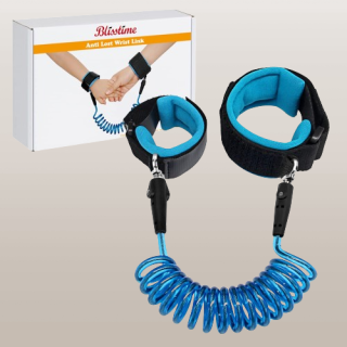 Eslabón de seguridad para muñeca para niños  (azul4.9 pies) 1.5M