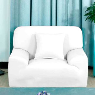 Funda ajustables para sofá 1 puesto Blanco