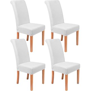 Fundas para silla de comedor elásticas Blanco