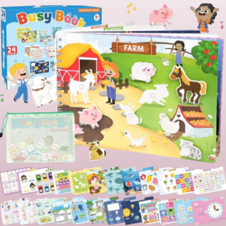 Libro sensorial para autismo para niños de 3 años en adelante ( Ingles)